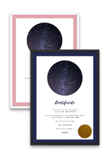 Load image into Gallery viewer, name a binary star system modern certificates nightblue and light rose